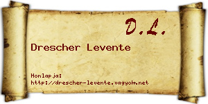 Drescher Levente névjegykártya
